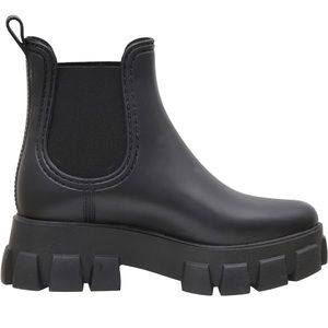 Black Chelsea rain boots